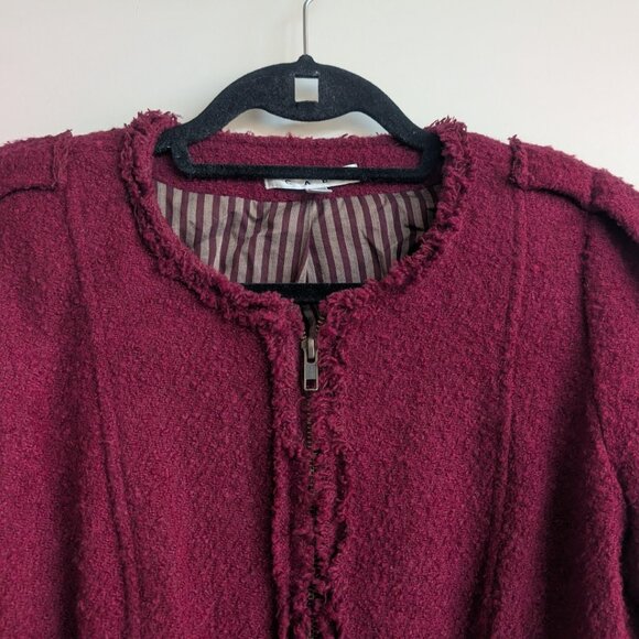 CABi zip jacket in merlot. - Picture 3 of 7